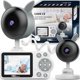 Mbg Line Ηλεκτρονική Baby Monitor Κάμερα με Ζωντανή Μετάδοση, Νυχτερινή Λειτουργία, LCD Οθόνη και Zoom, Ασύρματη