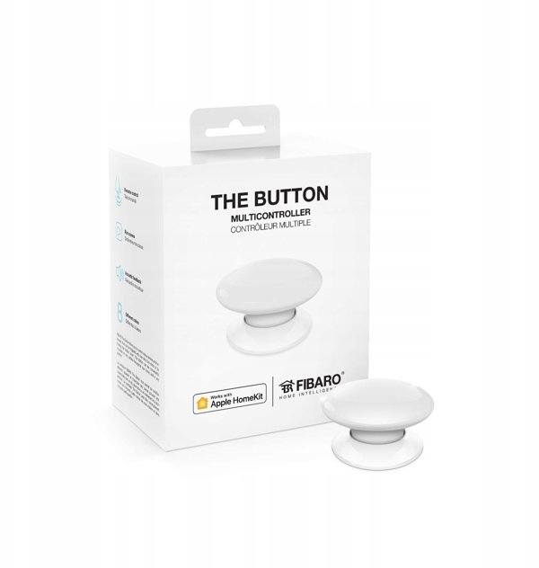 Nice Push-Control Κουμπί FGPB-101-1 ZW5 EU, Ασύρματο Διακόπτης Smart Home, Λευκό