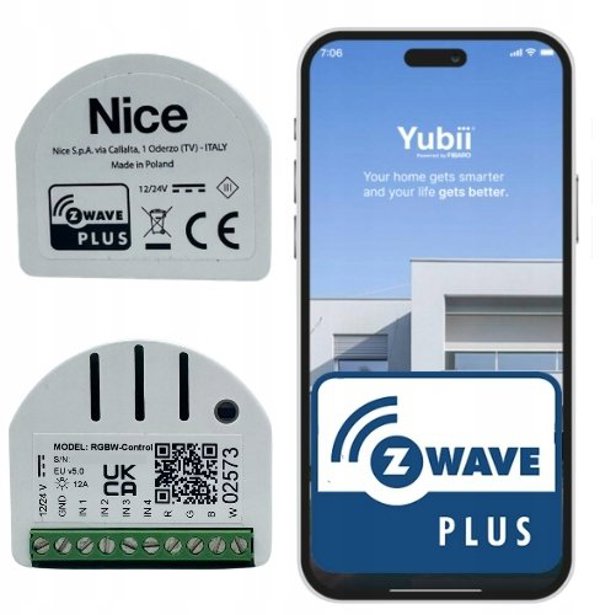Nice RGBW-Control RGBW-442 EU Μονάδα Ελέγχου Χρώματος Φωτισμού για Smart Home
