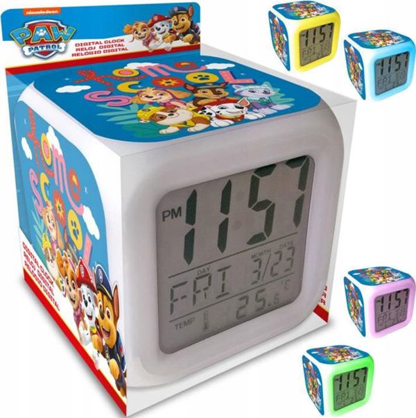 Nickelodeon PSI PATROL ZEGAR KOSTKA BUDZIK ZMIENIA KOLORY