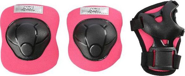 Κράνος Nils Extreme MTW01+H210 ροζ με προστατευτικά μέγεθος XS