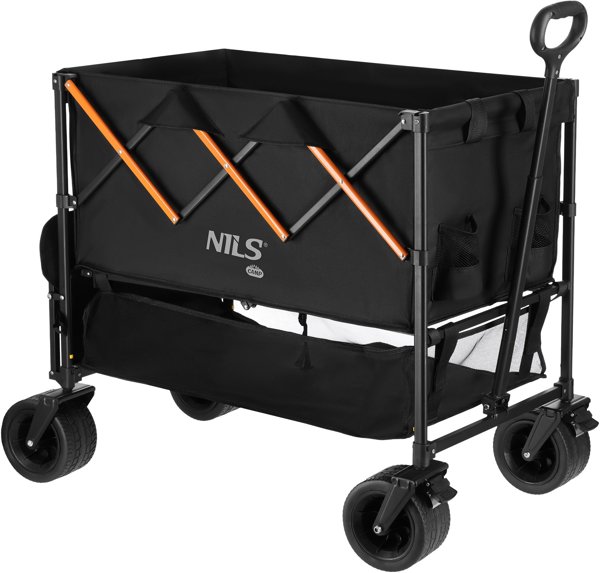Nils Extreme NC2607 Τουριστικό Καρότσι Μεταφοράς XXL 160L, Μαύρο-Πορτοκαλί