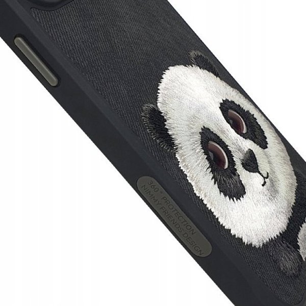 Θήκη Nimmy iPhone 15 Pro Max 6.7" μαύρο/μαύρο Μεγάλο Μάτι Κατοικίδιο 2.0 Panda