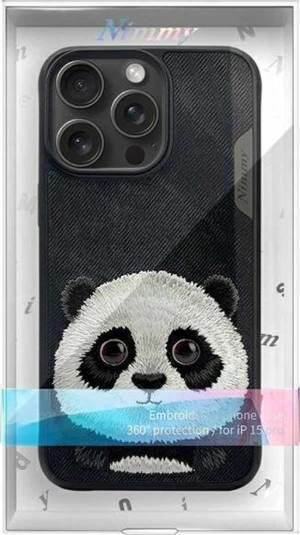 Θήκη Nimmy iPhone 15 Pro Max 6.7" μαύρο/μαύρο Μεγάλο Μάτι Κατοικίδιο 2.0 Panda