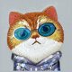 Θήκη Nimmy iPhone 15 6.1" γκρι/γκρι Γυαλιά Cool Cat