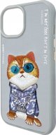 Θήκη Nimmy iPhone 15 6.1" γκρι/γκρι Γυαλιά Cool Cat