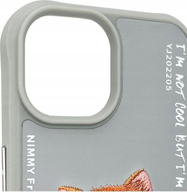Θήκη Nimmy iPhone 15 6.1" γκρι/γκρι Γυαλιά Cool Cat