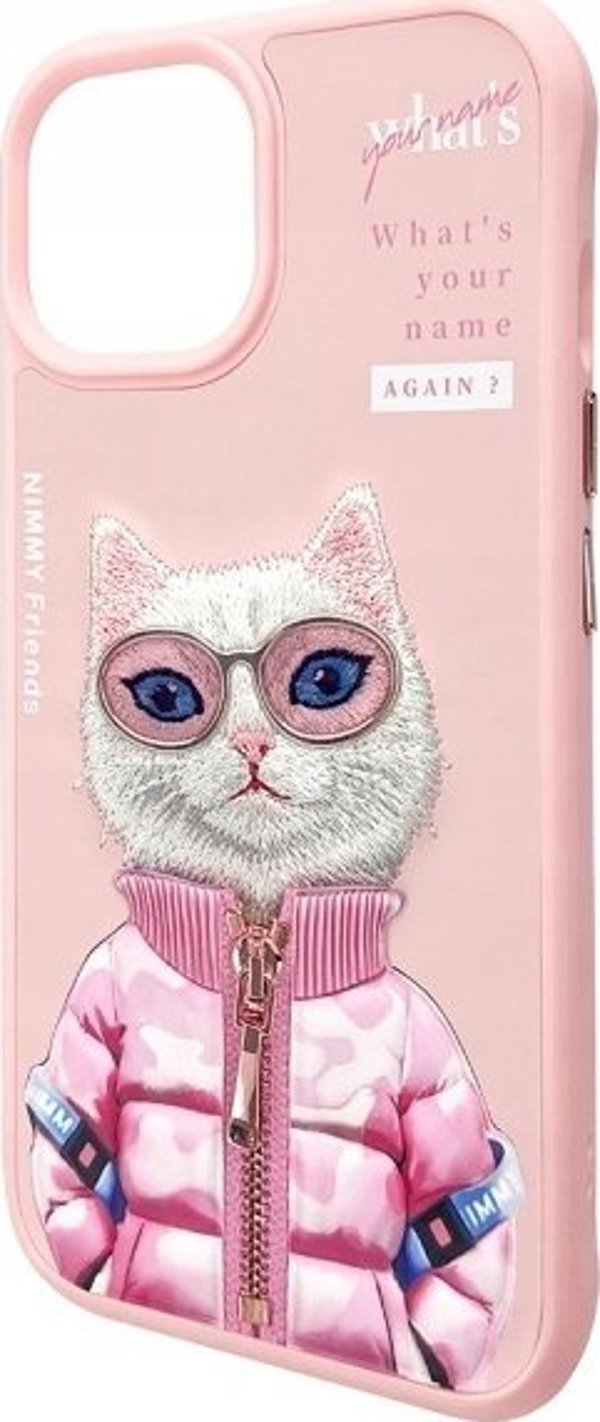 Nimmy iPhone 15 6.1" case pink Cool&Cute 2.0 Cat