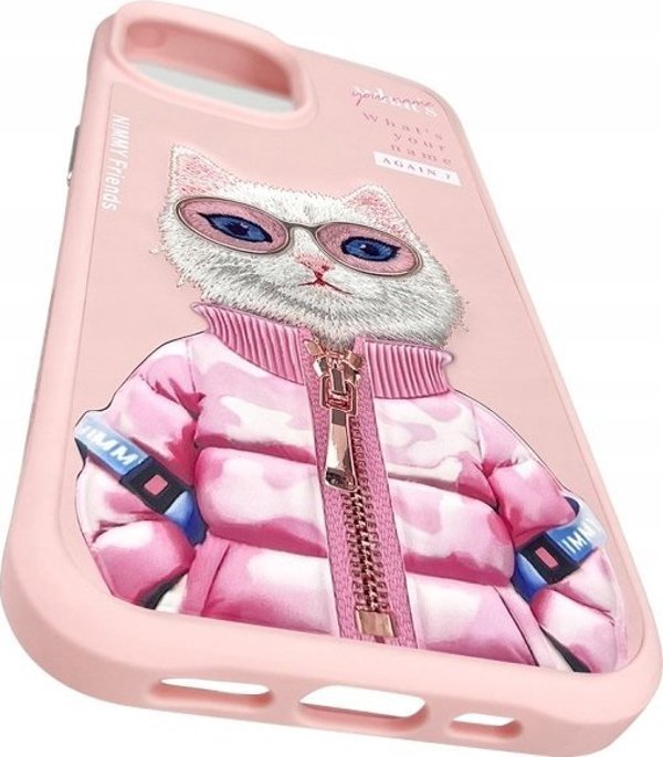 Nimmy iPhone 15 6.1" case pink Cool&Cute 2.0 Cat