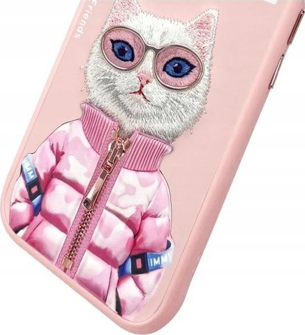 Nimmy iPhone 15 6.1" case pink Cool&Cute 2.0 Cat