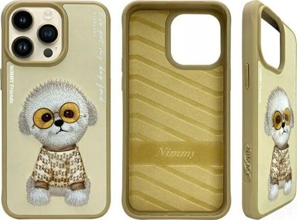 Θήκη Nimmy iPhone 15 Pro 6.1" χακί Γυαλιά Cool Dog