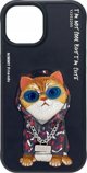 Nimmy θήκη iPhone 15 6.1" μαύρο/μαύρο Γυαλιά Cool Cat