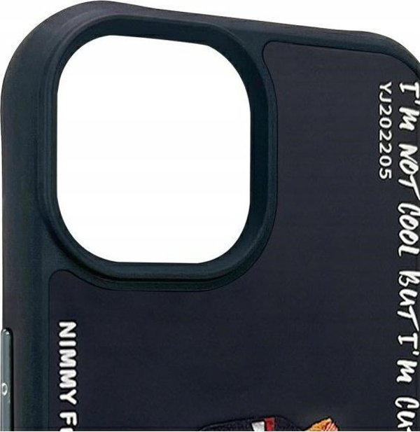 Nimmy θήκη iPhone 15 6.1" μαύρο/μαύρο Γυαλιά Cool Cat