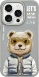 Θήκη Nimmy iPhone 15 Pro Max 6.7" γκρι Cool&Cute 2.0 Bear