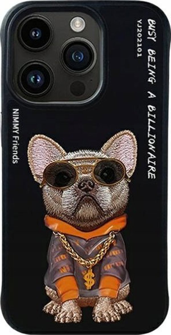 Θήκη Nimmy iPhone 15 Pro 6.1" Μαύρα Γυαλιά Cool Dog