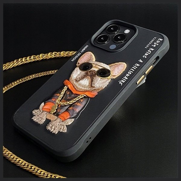 Θήκη Nimmy iPhone 15 Pro 6.1" Μαύρα Γυαλιά Cool Dog