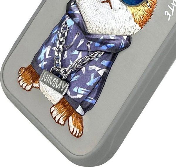 Θήκη Nimmy iPhone 15 Pro Max 6.7" γκρι/γκρι Γυαλιά Cool Cat