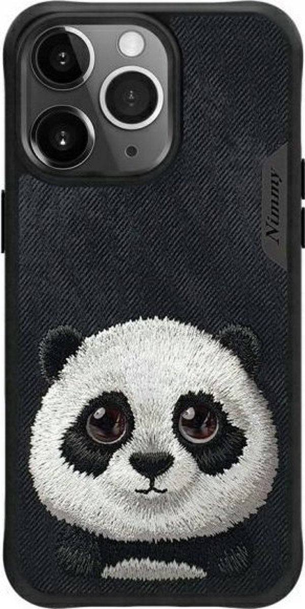 Nimmy θήκη iPhone 15 Pro 6.1" μαύρο/μαύρο Big Eyed Pet 2.0 Panda
