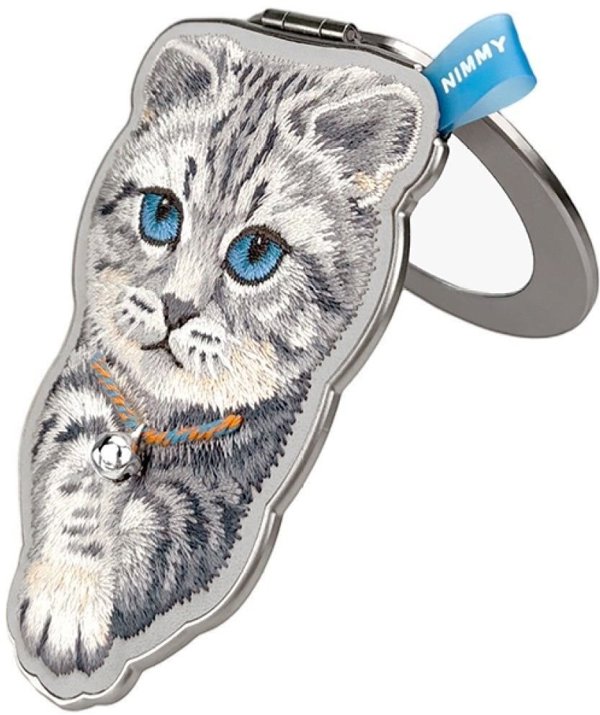 Nimmy Zawieszka magnetyczna Denim Fashion British Shorthair Cat szara