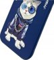 Θήκη Nimmy iPhone 15 6.1" μπλε/μπλε Γυαλιά Cool Cat