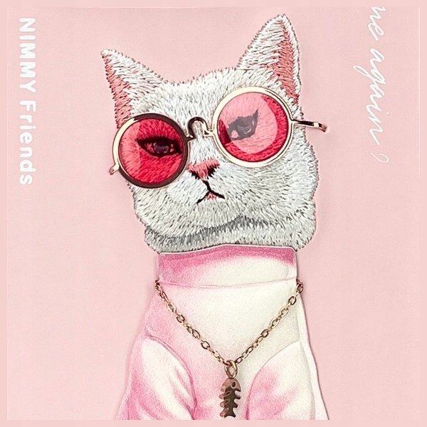 Nimmy iPhone 16 Pro 6.3" Θήκη Ροζ Γυαλιά Cool Cat