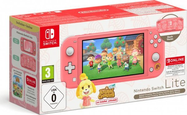 Nintendo Switch Lite Coral + Animal Crossing: New Horizons + 12 μήνες NSO (NSH133)