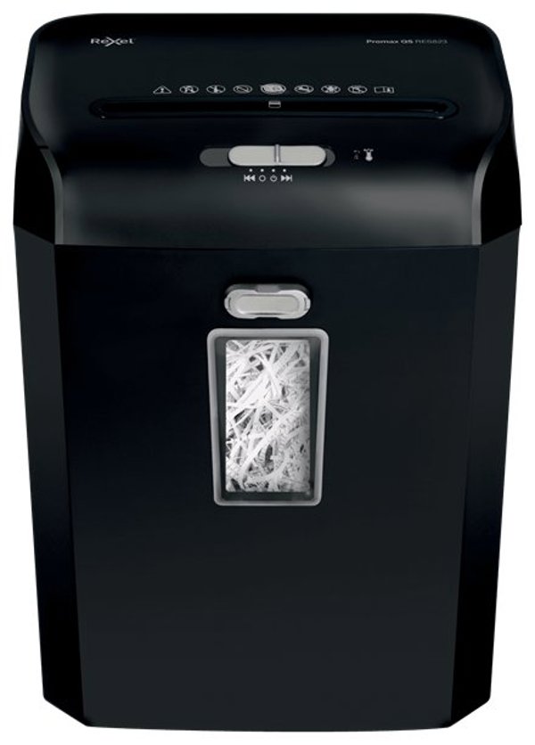 Rexel Promax QS RES823 Καταστροφέας Εγγράφων P-2, 8 Φύλλα, 23L, Τεμαχισμός σε Λωρίδες 6mm, Αθόρυβη Λειτουργία