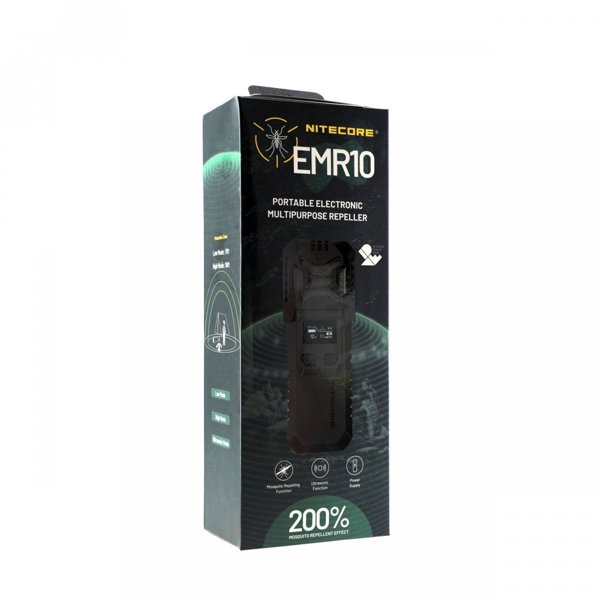 Nitecore EMR10 Lite Φορητό Απωθητικό Κουνουπιών 2 σε 1, Μαύρο