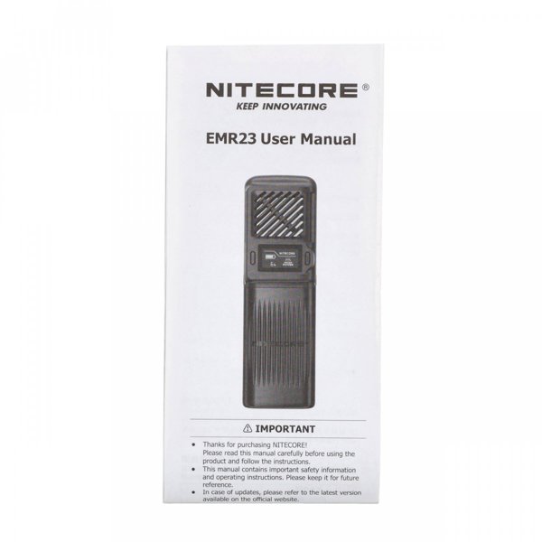 Nitecore EMR23 Φορητή Συσκευή Καταπολέμησης Κουνουπιών, Επαναφορτιζόμενο Αντικουνουπικό, Μαύρο