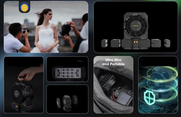 Nitecore Wentylator Studyjny Dmuchawa Wiatrak do Fotografii Video VLOG Nitecore CW30