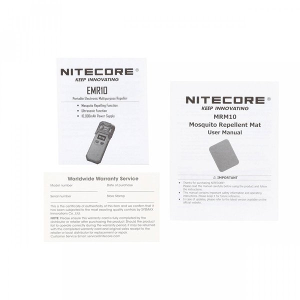 Nitecore EMR10 Απωθητικό Κουνουπιών 2 σε 1, Επαναφορτιζόμενη Συσκευή, Μαύρο