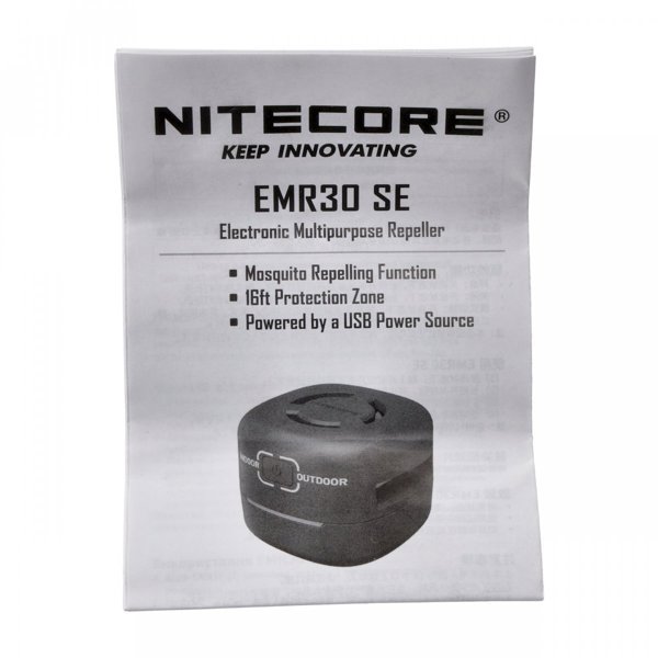 Nitecore EMR30 SE Απωθητικό Κουνουπιών, Φορητή Συσκευή Προστασίας, Μαύρο