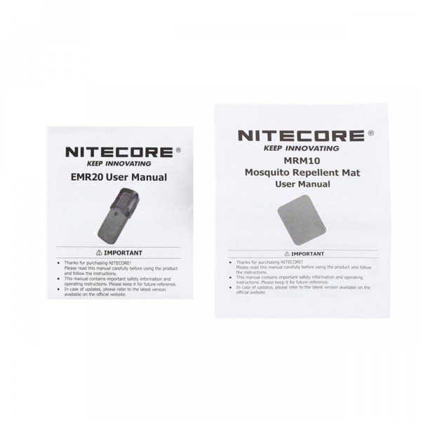 Nitecore EMR20 Φορητή Συσκευή Απώθησης Κουνουπιών 2 σε 1, Επαναφορτιζόμενη, Μαύρη
