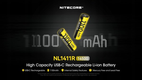 Nitecore Akumulator NL1411 14500 1100mAh