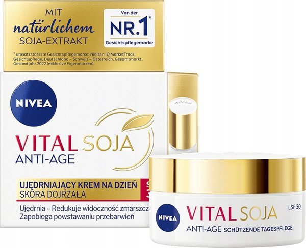 Nivea Vital Soja Anti-Age Συσφιγκτική Κρέμα Ημέρας για Ώριμη Επιδερμίδα με SPF 30, 50ml