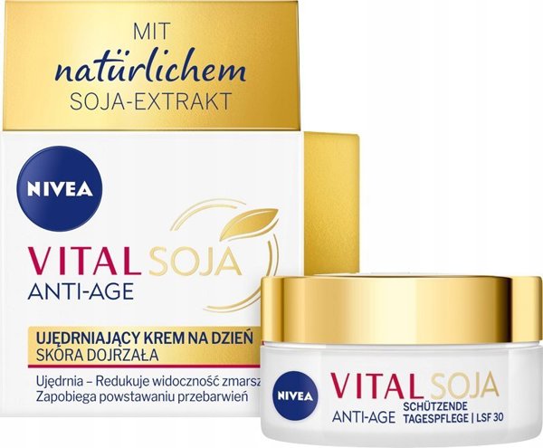 Nivea Vital Soja Anti-Age Συσφιγκτική Κρέμα Ημέρας για Ώριμη Επιδερμίδα με SPF 30, 50ml