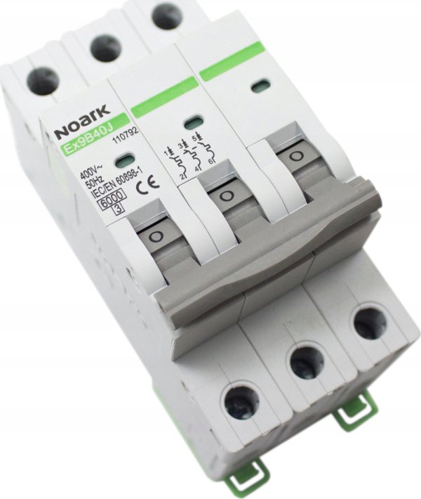 Noark Διακόπτης υπερεντάσεων 110748 6kA ΤΥΠΟΣ B 20A 3-BIEG EX9B40J 3P B20