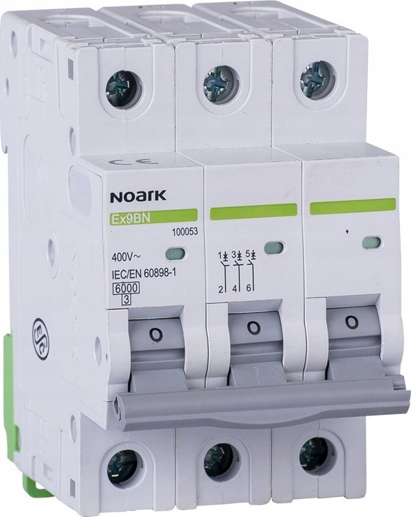 Noark Διακόπτης Υπερέντασης Ex9BN 3P C40 100147 - Αυτόματος Διακόπτης Ράγας 3 Πολικός