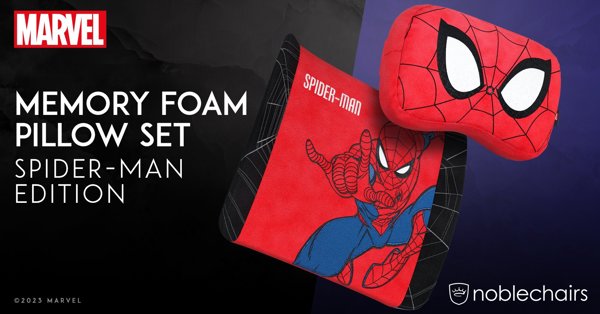 Noblechairs Σετ Μαξιλαριών Memory Foam - Spider-Man Edition (GAGC-302)