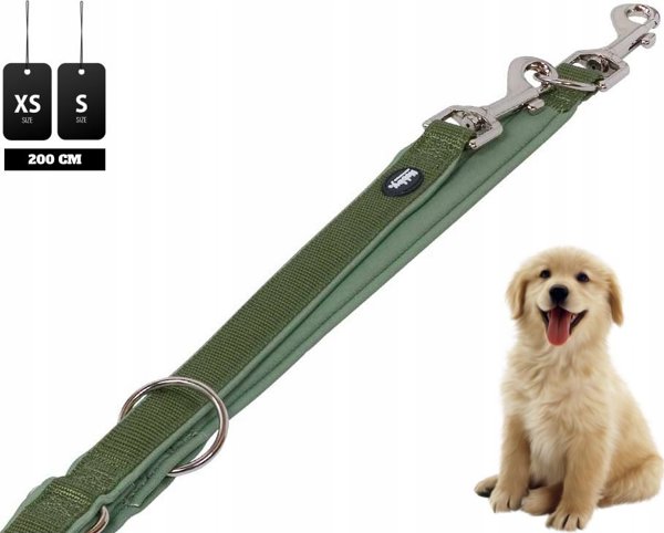 Nobby Classic Preno Ρυθμιζόμενο Λουρί Σκύλου, Olive Green, Μέγεθος XS-S, 200cm x 15/20mm