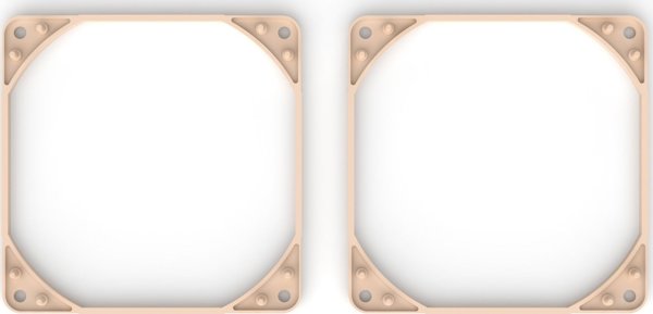 Noctua NA-IS1-12 Sx2 Σετ Πλαισίων Spacer για Ανεμιστήρες 120mm, Καφέ, 2 Τεμάχια