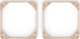 Noctua NA-IS1-12 Sx2 Σετ Πλαισίων Spacer για Ανεμιστήρες 120mm, Καφέ, 2 Τεμάχια