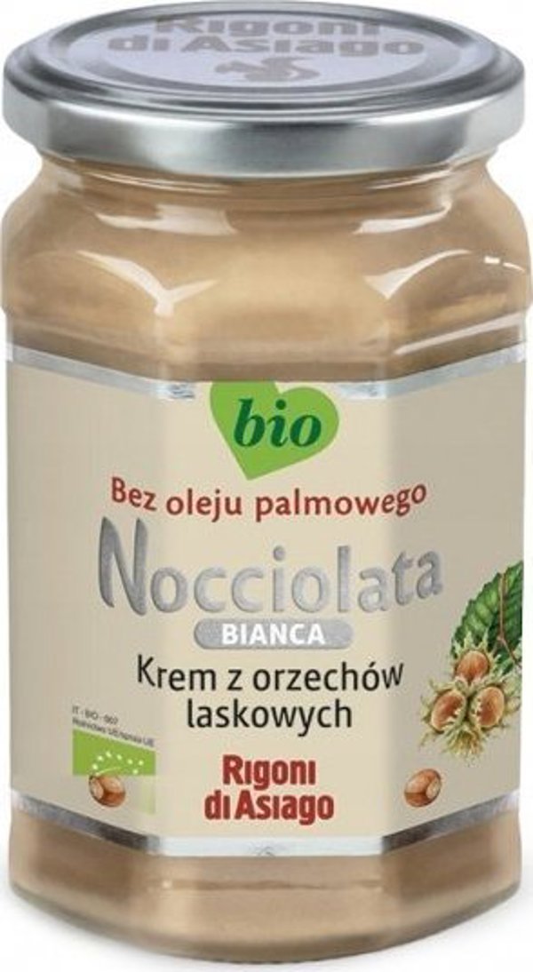 Nocciolata BIO Krem z orzech lask. 30% BIANCA 250g