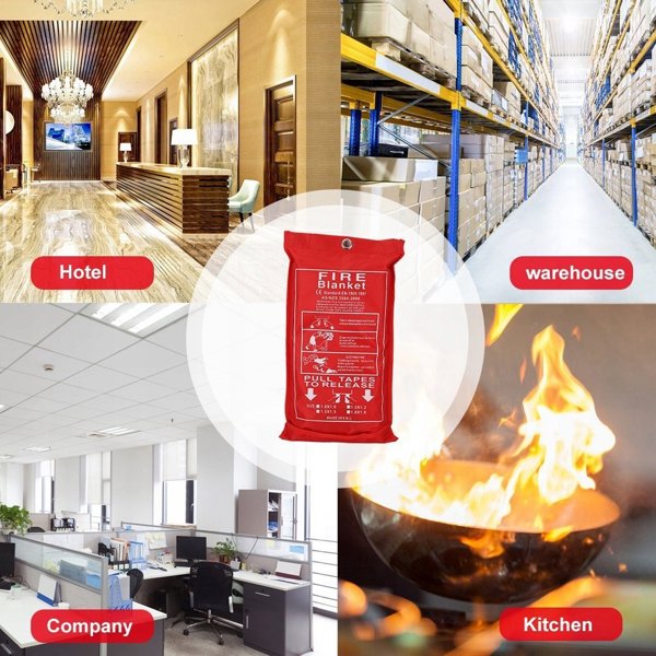 No Fire Πυροσβεστική Κουβέρτα 120x120cm, Υψηλής Αντοχής σε Polybag