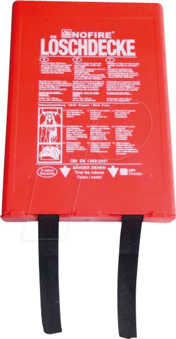 Πυροσβεστική Κουβέρτα No Fire 120x180 cm σε Επιτοίχια Θήκη 8161446