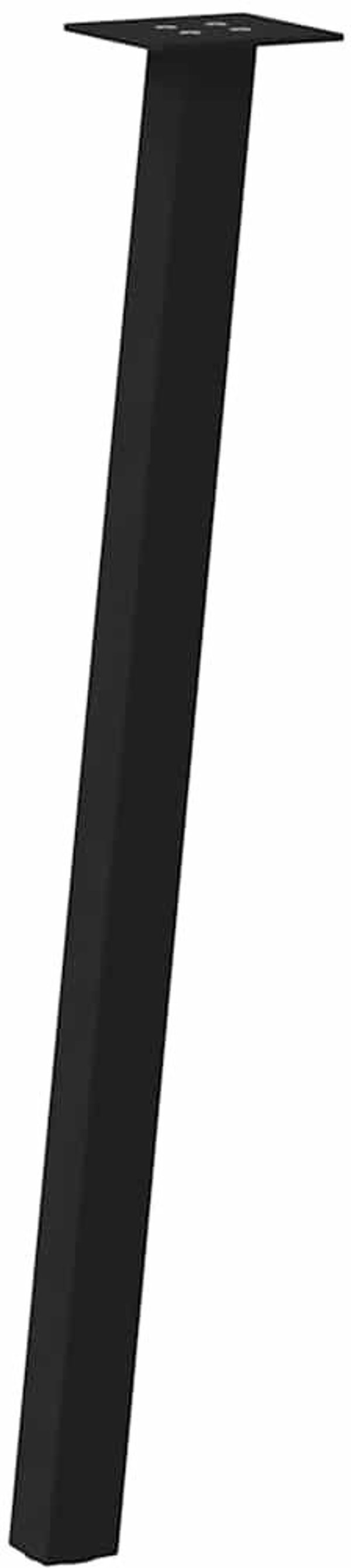 Nogi do stolika kawowego, 4 szt., czarne, 72 cm, stal