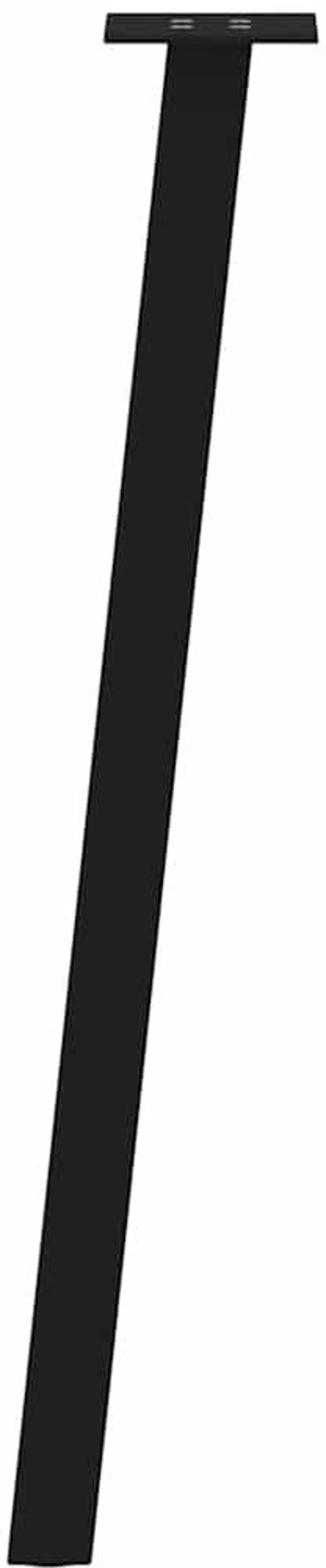 Nogi do stolika kawowego, 4 szt., czarne, 72 cm, stal