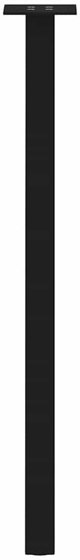 Nogi do stolika kawowego, 4 szt., czarne, 72 cm, stal