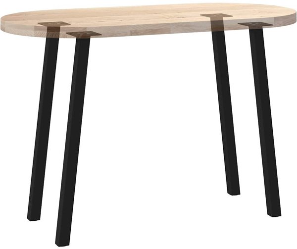 Nogi do stolika kawowego, 4 szt., czarne, 72 cm, stal