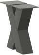 Πόδια Τραπεζιού Καφέ Σχήματος X 2 Τεμ. Ανθρακί 40x(30-31) cm Ατσάλι